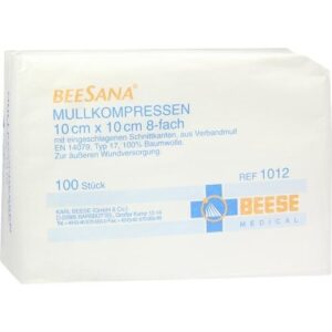 Mullkompressen 10×10 cm unsteril 8-fach 1012