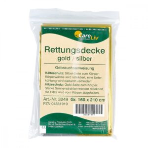 Rettungsdecke gold/silber 160×210 cm