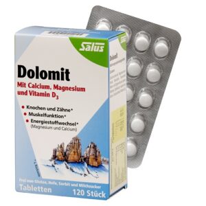 Dolomit Tabletten mit Calcium Magnesium Vitamine d3 Salus