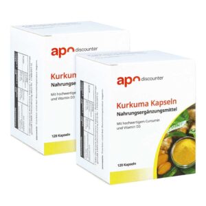 Kurkuma Kapseln mit Vitamin D3 von apodiscounter