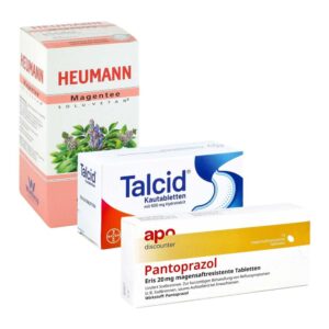 Talcid + HEUMANN Magentee + Pantoprazol bei Sodbrennen