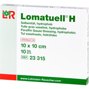 Lomatuell H Salbentüll 10×10 cm st.23315