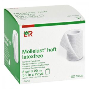 Mollelast haft Binden latexfrei 8 cmx20 m weiss