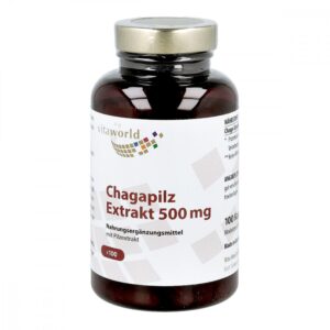 Chaga Pilz Extrakt 500 mg Kapseln