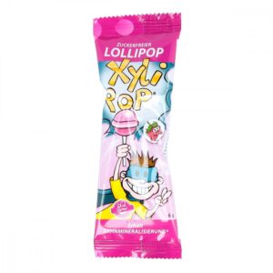 Miradent Xylipop Lolli Zahnpflege Lolli Erdbeere