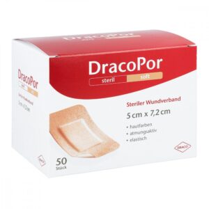 Dracopor Wundverband 5×7,2 cm steril hautfarben