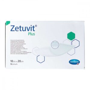 Zetuvit Plus extrastarke Saugkompr.steril 10×20 cm