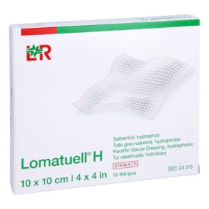 Lomatuell H Salbentüll 10×10 cm steril