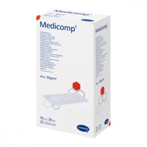 Medicomp Vlieskomp.steril 10×20 cm 4lagig