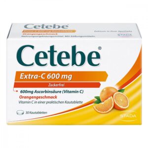 CETEBE Extra-C 600mg hochdosiertes Vitamin C mit Orangenschmack