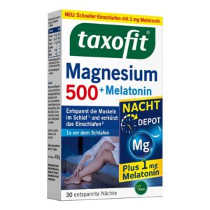 Taxofit Magnesium 500 Nacht + Melatonin Tabletten