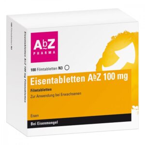 Eisentabletten AbZ 100mg zum Ausgleich eines Eisenmangels