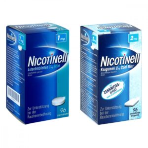 Nicotinell 1mg Mint (96 stk) + Nicotinell 2mg Cool Mint (96 stk)