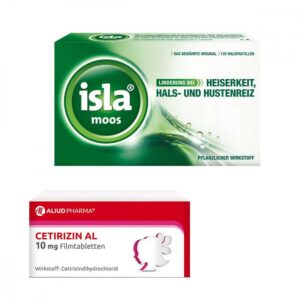 Isla Moos Pastillen (120 stk) und Cetirizin AL 10 mg (100 stk)