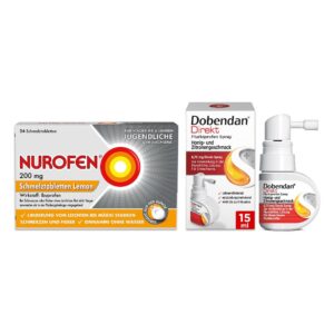 DobendanÂ® Direkt Spray + Nurofen Schmelztabletten Lemon