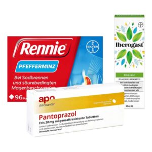 Rennie Pfefferminz + Iberogast Classic + Pantoprazol Eris