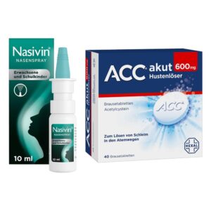 Nasivin Nasenspray 10 ml + ACC akut 600mg Hustenlöser 40 stk