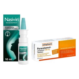 Nasivin Nasenspray 10 ml + Paracetamol ratiopharm 500mg 20 stk