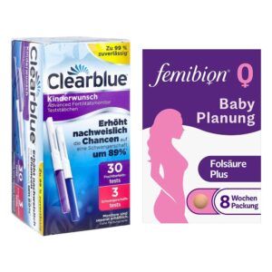 Clearblue Fertilitätsmonitor Teststäbchen 30+3 33 stk + Femibion