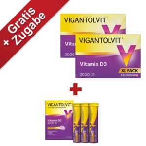 Vigantolvit 2000i.E. Vitamin D3 + GRATIS 60Stück Brausetabletten