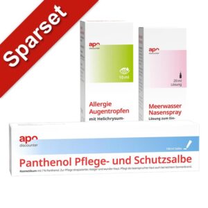 Sparset: Allergie Augentropfen + Nasenspray + Panthenolsalbe