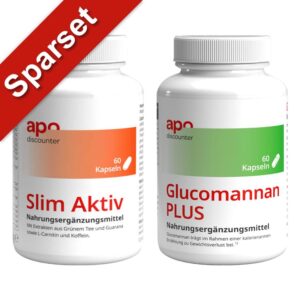 Sparset: Slim Aktiv + Glucomannan Sättigungskapseln