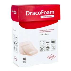 Dracofoam Haft sensitiv Schaumst.wund.5×5 cm