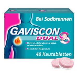 GAVISCON Dual Kautabletten mit Zweifachwirkung gegen Sodbrennen