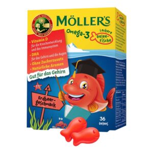 Möller’s Omega-3 Gelee Fisch Erdbeere