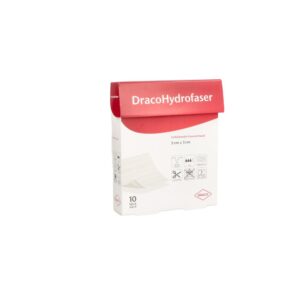 Dracohydrofaser 5×5 cm gelbildender Faserverband