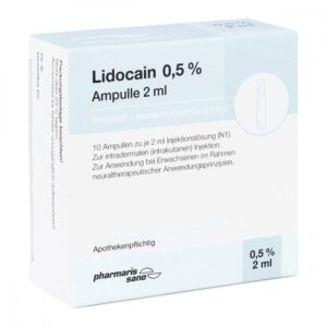 Lidocain Pharmarissano 0,5% iniecto -lsg.ampullen 2 Ml