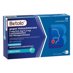 Betolo gegen Halsschmerzen Lutschtabletten Minze