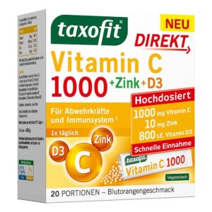 Taxofit Vitamin C 1000 + Zink+ D3 Direkt Granulat