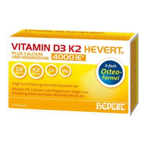 Vitamin D3 K2 Hevert plus Calcium und Magnesium 4000 IE